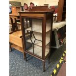 EDWARDIAN INLAID DISPLAY CABINET