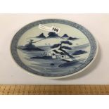 BLUE & WHITE PORCELAIN PLATE