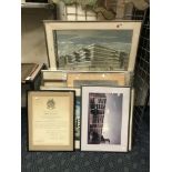 COLLECTION OF ARCHITECTURAL WATERCOLOURS & PRINTS