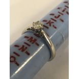 9CT WHITE GOLD & DIAMOND SOLITAIRE RING