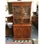 YEW DISPLAY CABINET