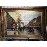 OIL ON CANVAS OF PARIS SCENE SIGNED LACOSTE