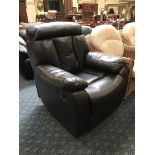 LEATHER RECLINER ARMCHAIR