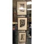 THREE FRAMED ETCHINGS BY FRIEDLANDER