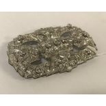 PLATINUM ART DECO STYLE DIAMOND BROOCH