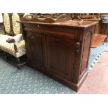 TWO DOOR MAHOGANY CABINET