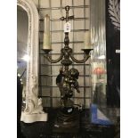 GILT CHERUB LAMP