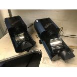 2 DMX DYNAROCK PARTY SCANNERS (DJ LIGHTING) WITH CASES