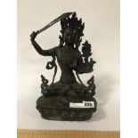 BRONZE BUDDHA & SWORD