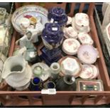 TRAY OF CHINA INCL. DRESDEN/ HEREND/ LIMOGE & WEDGWOOD