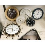 VARIOUS CLOCKS & BAROMETER