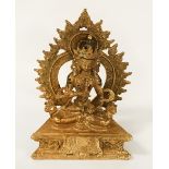 GILT METAL BUDDHA & SHRINE