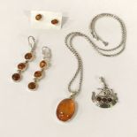 STERLING SILVER AMBER JEWELLERY