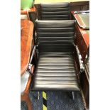 3 CHROME OFFICE CHAIRS