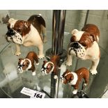 BESWICK BULLDOG FAMILY - 5 PIECES