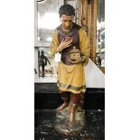 CARVED WOODEN RELIGIOUS FIGURE