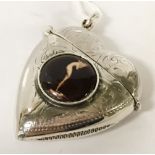 SILVER & ENAMEL HEART VESTA