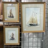 3 WATERCOLOURS BY DAVID FOSH INCL. 1 WINSTON CHURCHILL BOAT