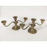 PAIR OF STERLING SILVER CANDELABRAS