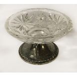 STERLING SILVER & GLASS DISH