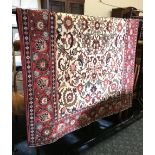 FINE OLD CENTRAL PERSIAN ISFAHAN RUG 210CM X 140CM