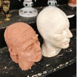 TERRACOTTA HEAD & DEATH MASK