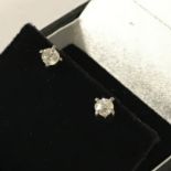 18CT WHITE GOLD DIAMOND STUD EARRINGS - APPROX 0.40CTS