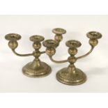 PAIR OF SILVER CANDELABRA