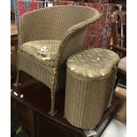 LLOYD LOOM CHAIR & STOOL