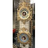 PAIR OF NEO CLASSICAL PORCELAIN PLATES IN ORNATE GILT FRAMES