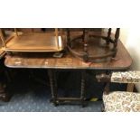 OAK BARLEY TWIST DROP LEAF TABLE