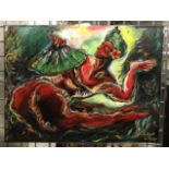 SIDJADI WIDJAJA BALINESE DANCER - SIGNED ACRYLIC ON CANVAS