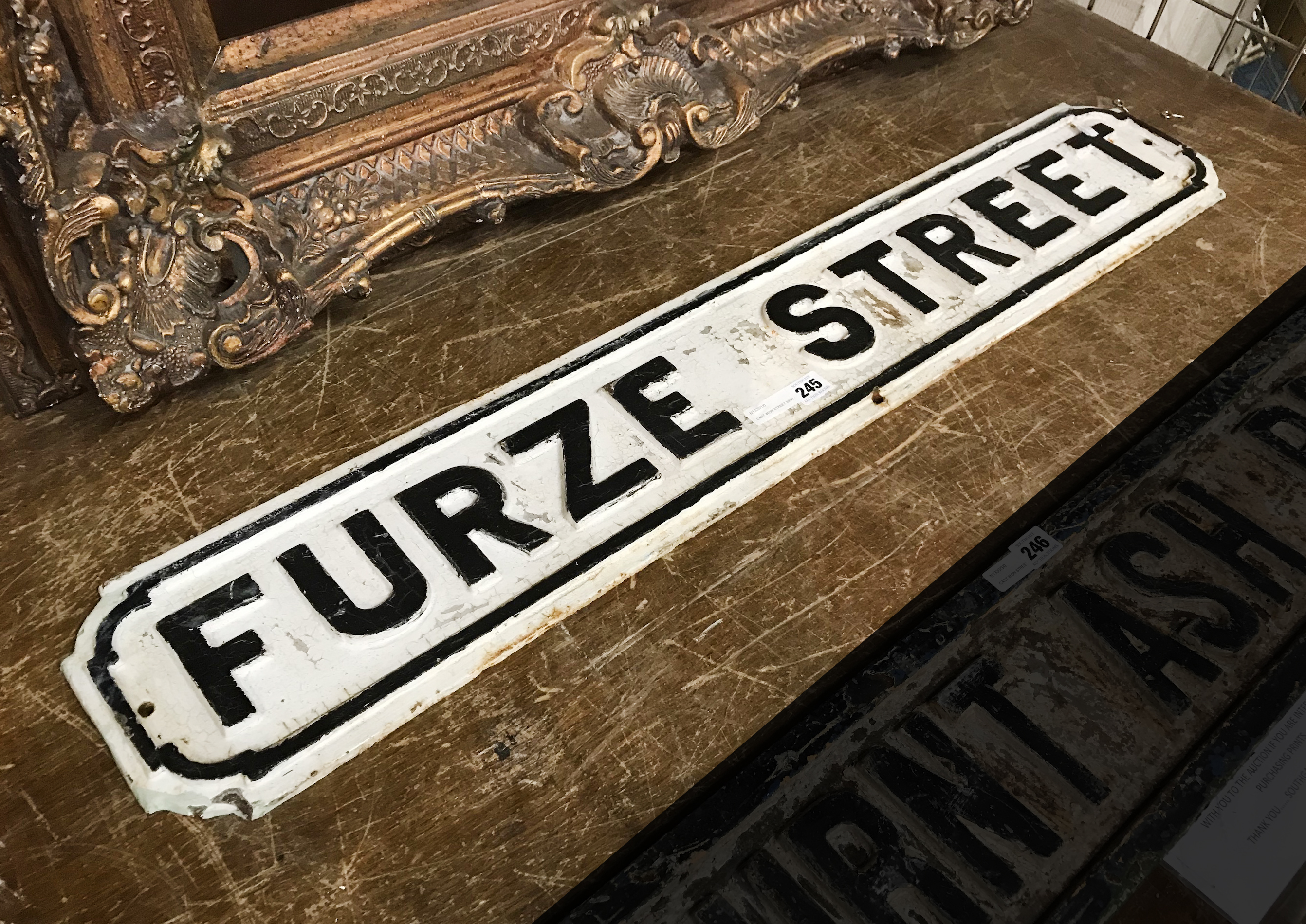 CAST IRON STREET SIGN - FURZE STREET