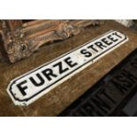 CAST IRON STREET SIGN - FURZE STREET