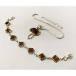 STERLING SILVER AMBER JEWELLERY