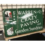 ENAMEL SIGN - CRAZY PAVING