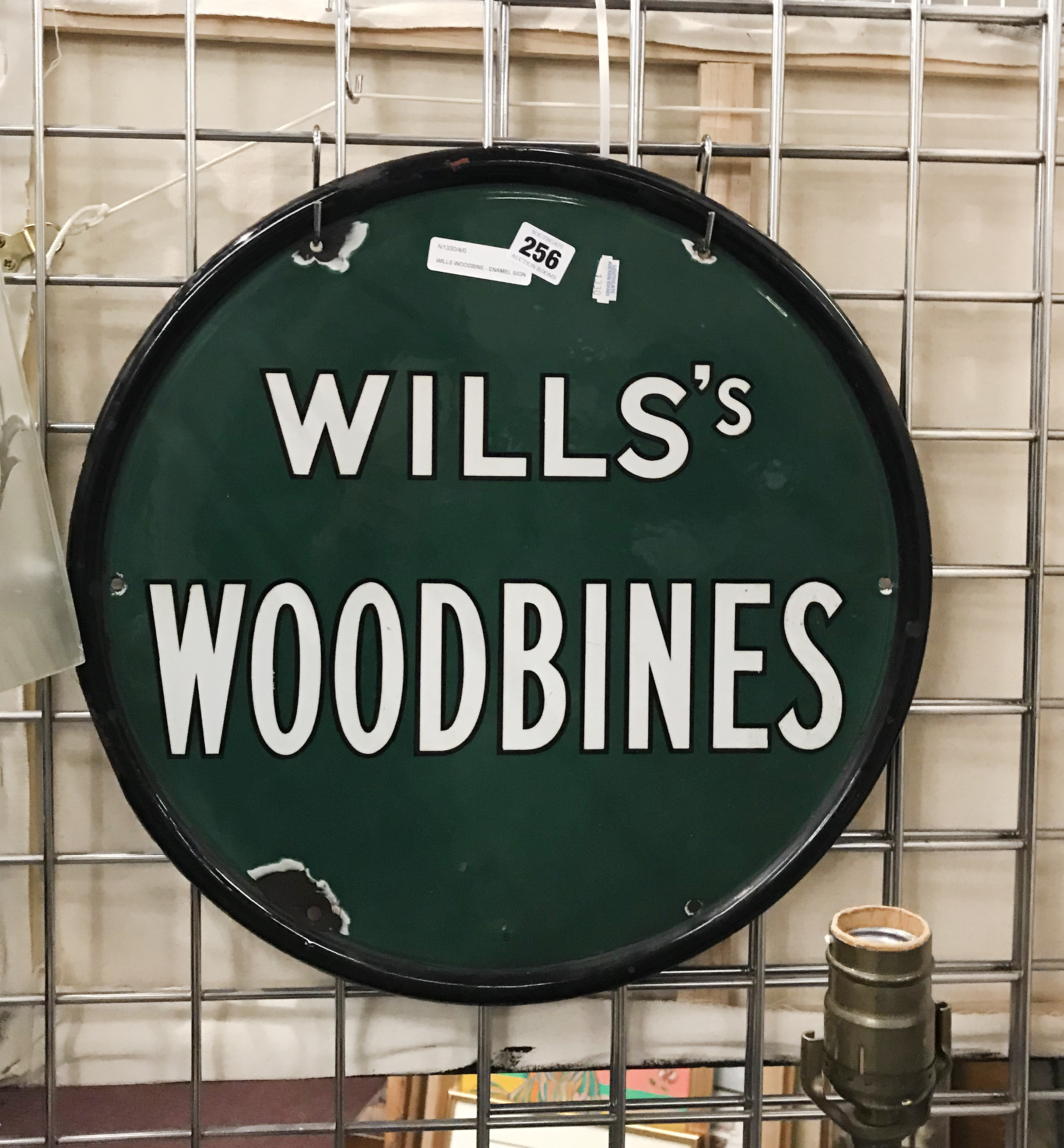 WILLS WOODBINE - ENAMEL SIGN