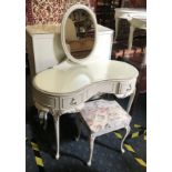 KIDNEY DRESSING TABLE & STOOL