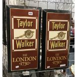 PAIR EARLY ENAMEL PUB SIGNS - TAYLOR WALKER