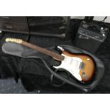 SQUIER STRAT ELECTRIC GUITAR & AMP