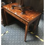 INLAID SIDE TABLE WITH DRAWER