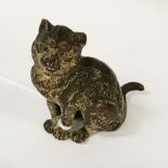 COLD PAINTED BRONZE CAT