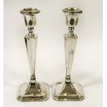 PAIR TALL HM SILVER CANDLESTICKS