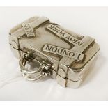 925 SILVER COLLECTORS SUITCASE PILL BOX