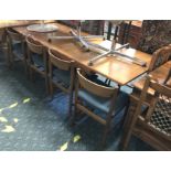 1960'S TEAK TABLE & FOUR CHAIRS