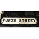 CAST IRON STREET SIGN - FURZE STREET