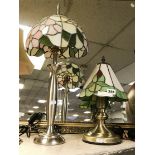 TWO TIFFANY STYLE TABLE LAMPS