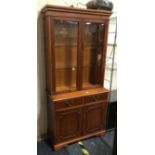 YEW DISPLAY CABINET