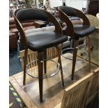 PAIR OF DESIGNER BAR STOOLS