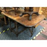 OAK BARLEY TWIST DROP LEAF TABLE